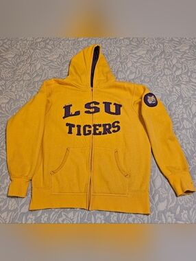 Champs Gold LSU Hoodie Jacket with Purple Accents
